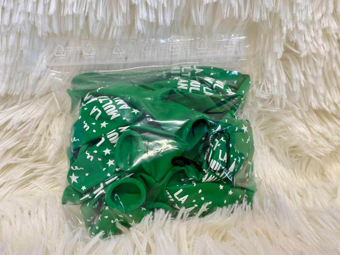 Set 10 baloane latex verde imprimate La multi ani alb 30cm [6]