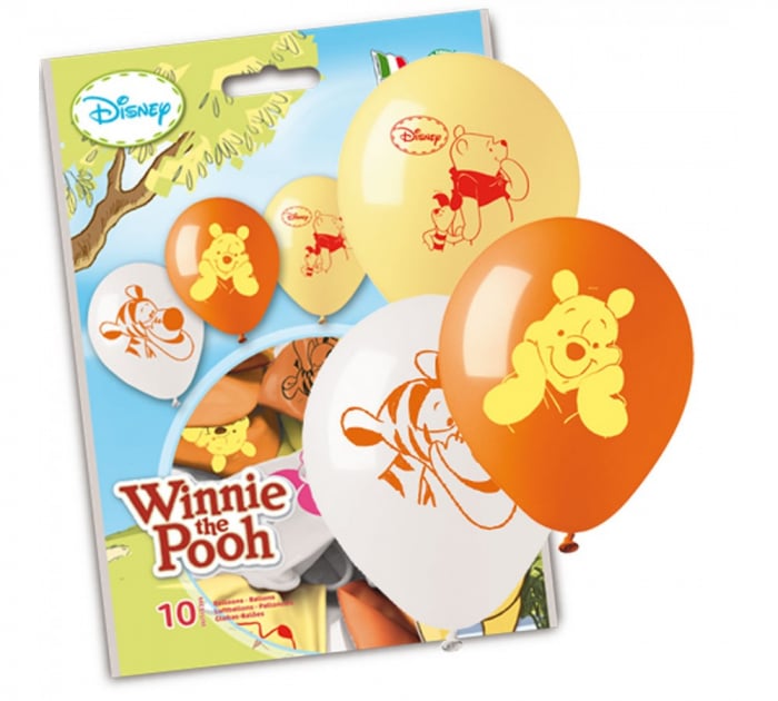 Set 10 baloane latex Winnie the Pooh 30 cm