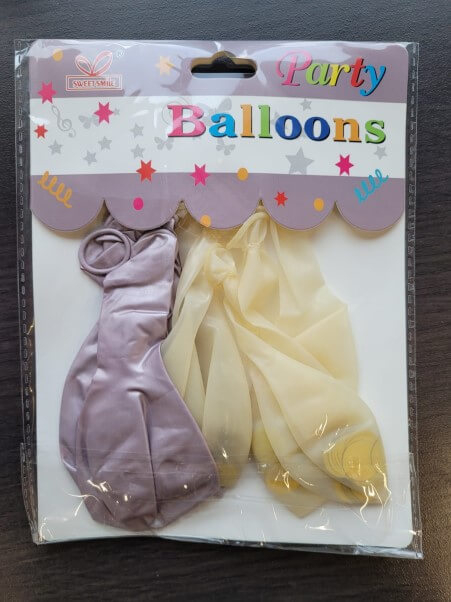 Set 10 baloane mov deschis chrom cu confetti aurii 30 cm [5]