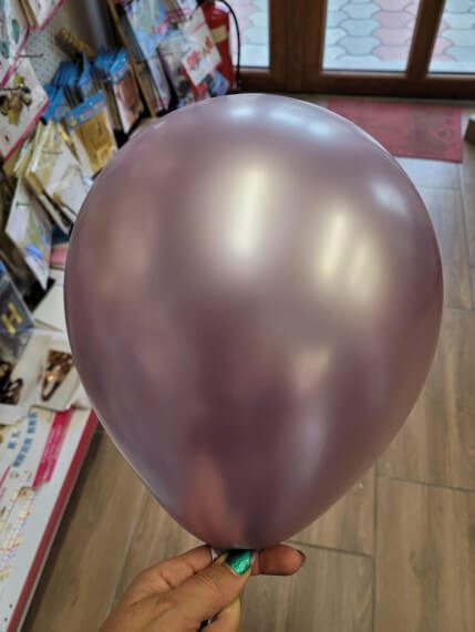 Set 10 baloane mov deschis chrom cu confetti aurii 30 cm [2]