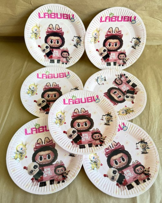 Set 10 farfurii carton Labubu 18 cm [3]