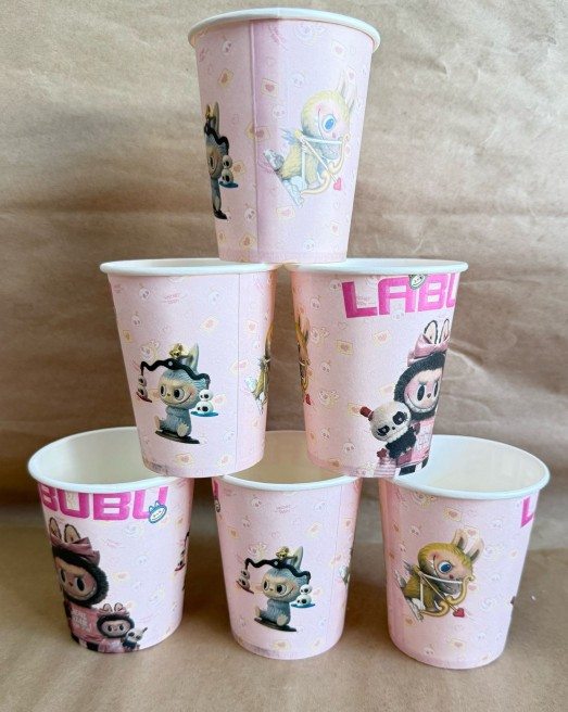 Set 10 pahare carton Labubu 200 ml [2]