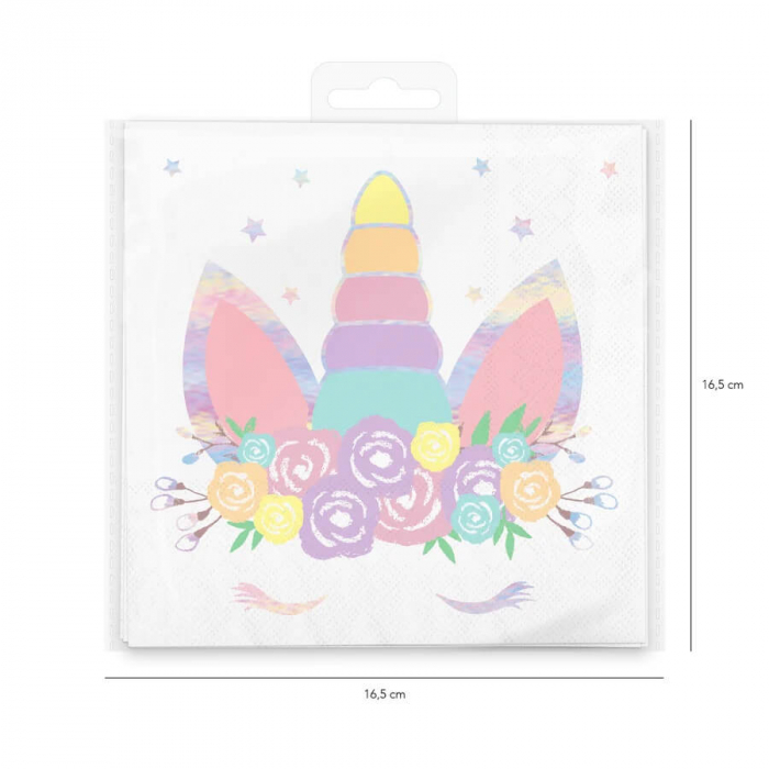 Set 10 servetele unicorn holograma 33x 33 cm [4]