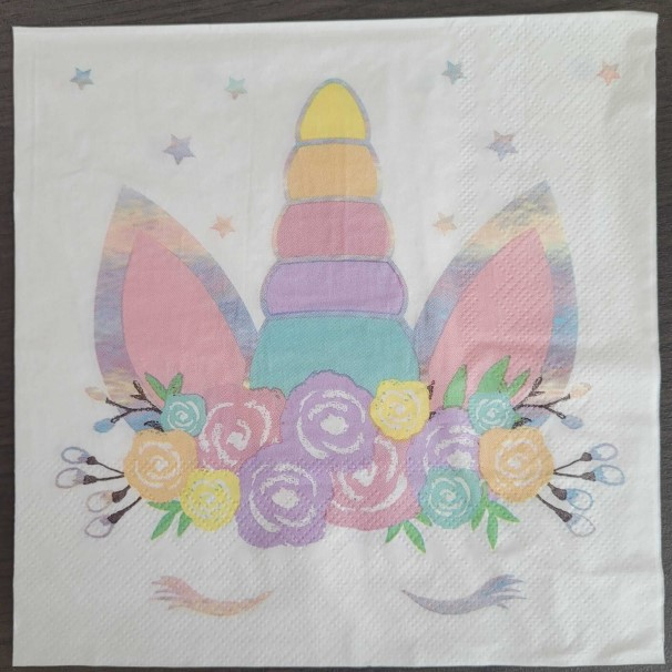 Set 10 servetele unicorn holograma 33x 33 cm [2]