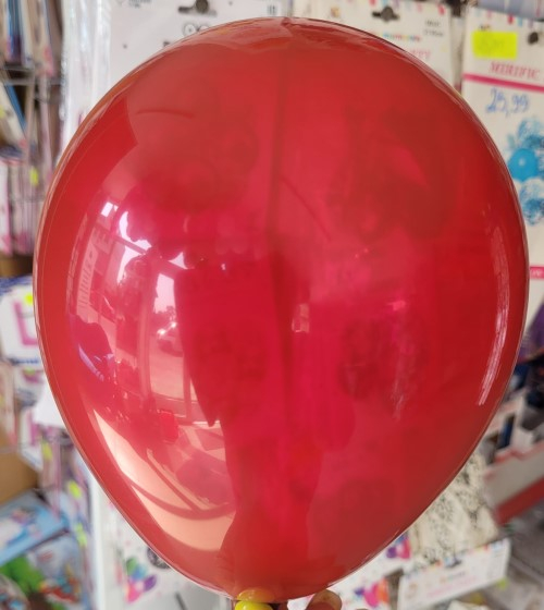 Set 100 baloane latex cranberry / merisor clear 13 cm [2]