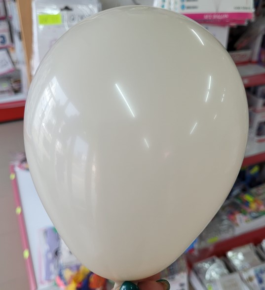 Set 100 baloane latex alb nisip 13 cm [3]