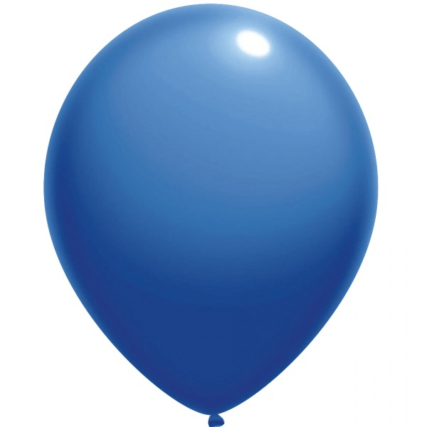 Set 100 baloane latex albastru 13 cm
