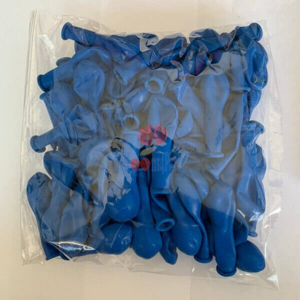 Set 100 baloane latex albastru 13 cm [5]