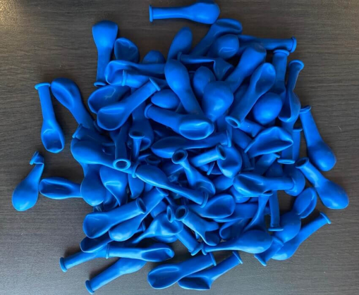 Set 100 baloane latex albastru 13 cm [4]