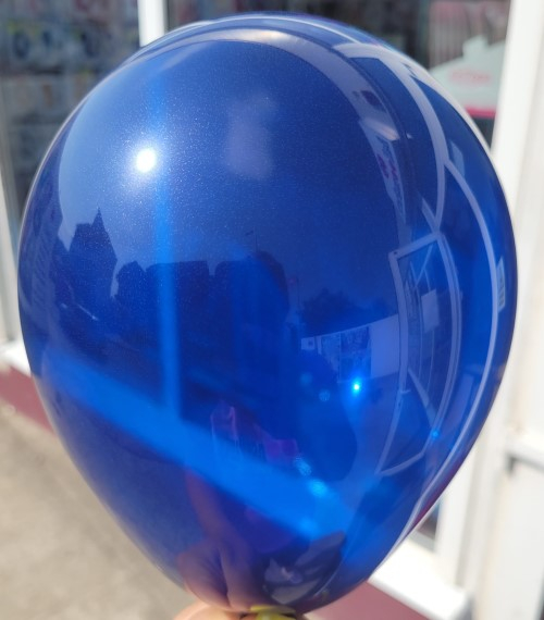 Set 100 baloane latex albastru inchis / midnight blue clear 13 cm [2]