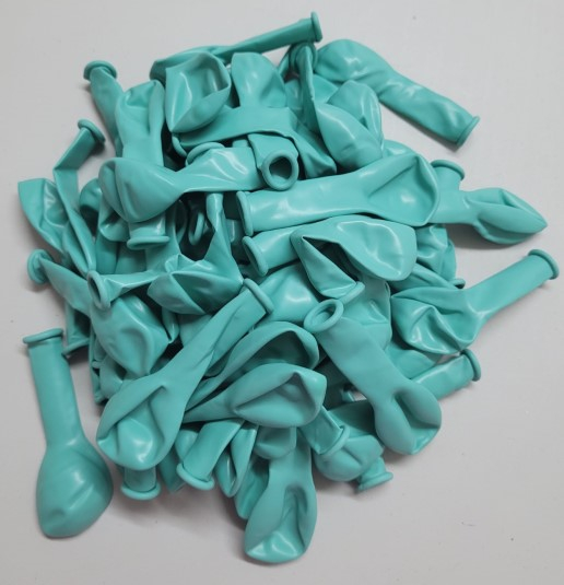 Set 100 baloane latex aquamarin 13 cm [4]