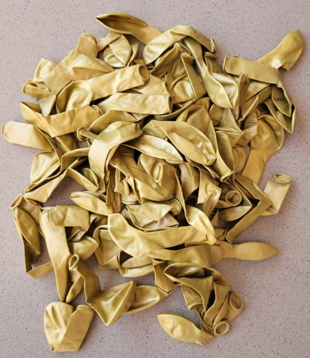 Set 100 baloane latex chrome auriu oglinda 13 cm [5]