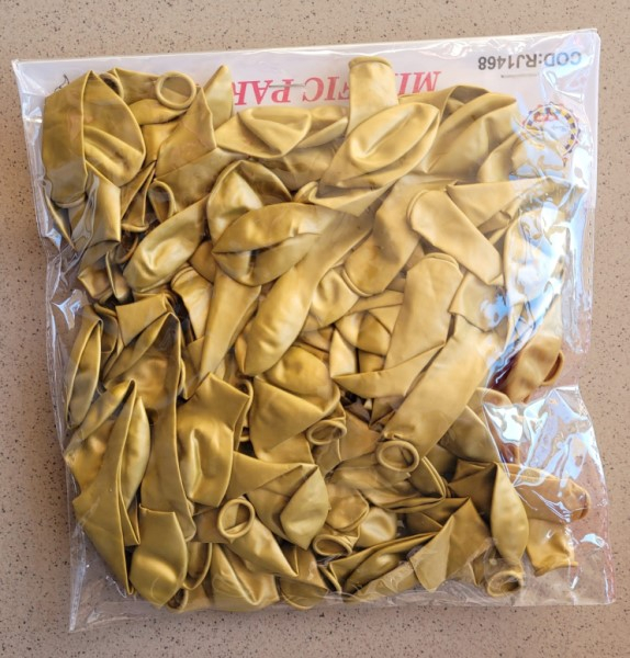 Set 100 baloane latex chrome auriu oglinda 13 cm [6]