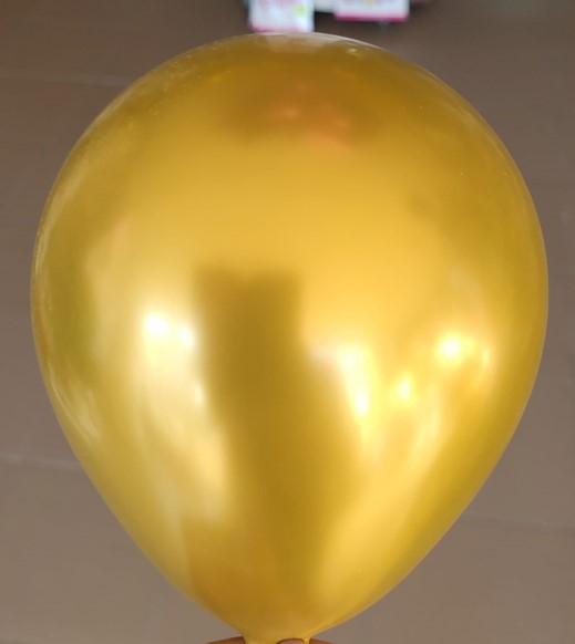 Set 100 baloane latex chrome auriu oglinda 13 cm [3]