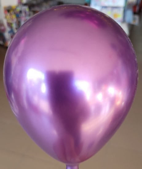Set 100 baloane latex chrome mov 13 cm [2]