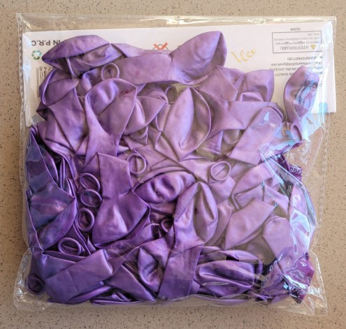 Set 100 baloane latex chrome mov 13 cm [6]