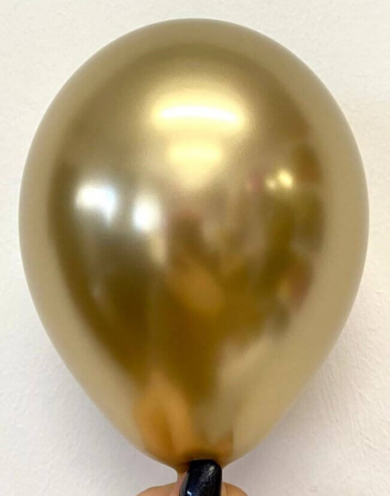 Set 100 baloane latex chrome auriu 13cm [2]