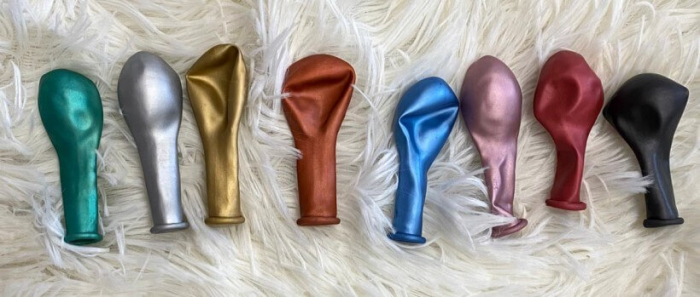 Set 100 baloane latex chrome multicolor 13cm [9]