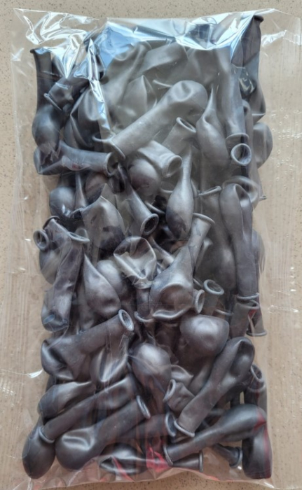 Set 100 baloane latex chrome negru 13 cm [5]