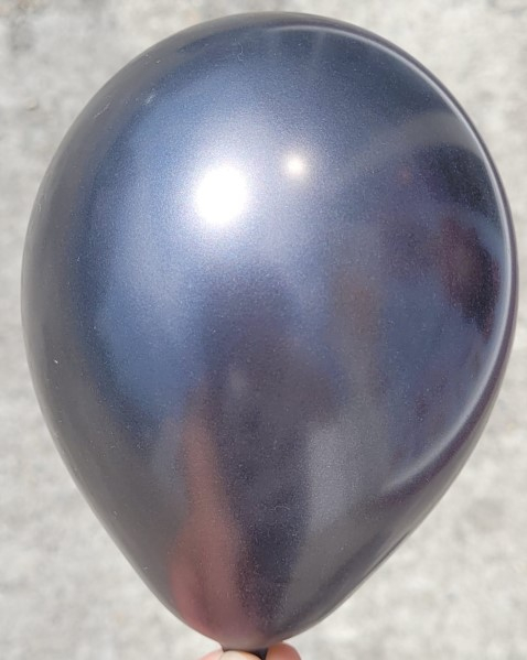 Set 100 baloane latex chrome negru 13 cm [2]