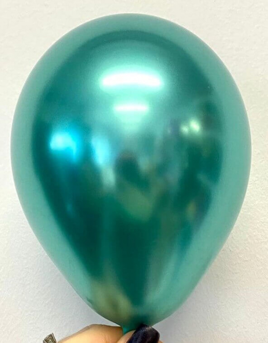 Set 100 baloane latex chrome verde 13cm [2]