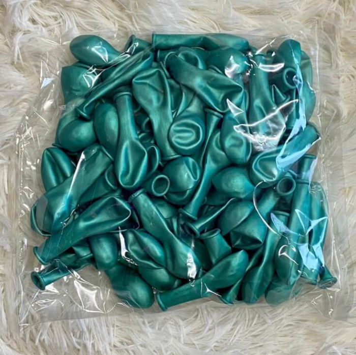 Set 100 baloane latex chrome verde 13cm [4]