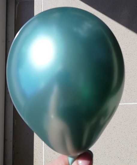 Set 100 baloane latex chrome verde premium 13 cm [3]