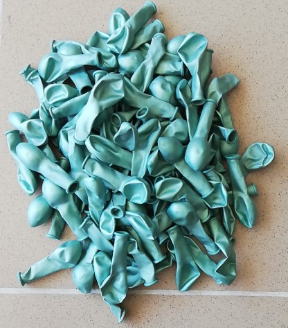 Set 100 baloane latex chrome verde premium 13 cm [5]