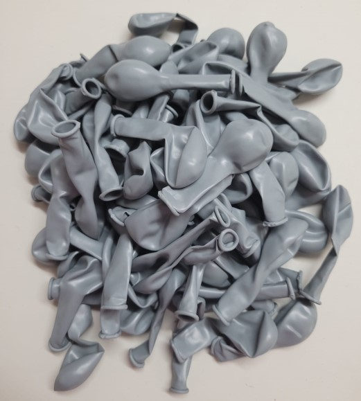 Set 100 baloane latex gri 13 cm [4]