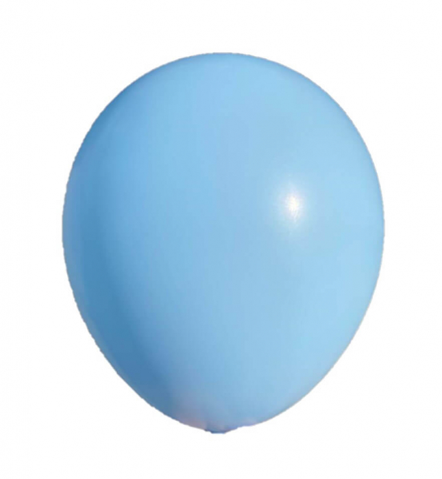 Set 100 baloane latex macaron albastru deschis 13cm