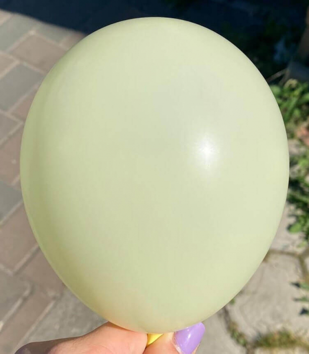 Set 100 baloane latex macaron galben 13cm [3]