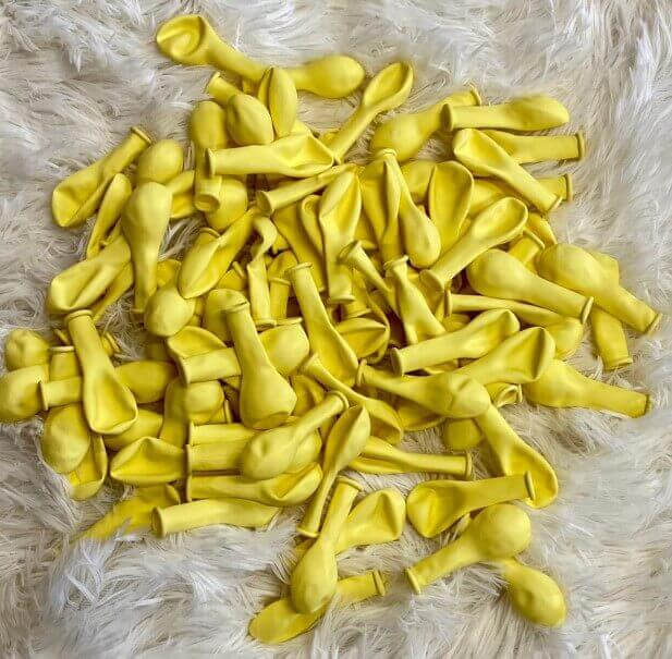 Set 100 baloane latex macaron galben 13cm [4]