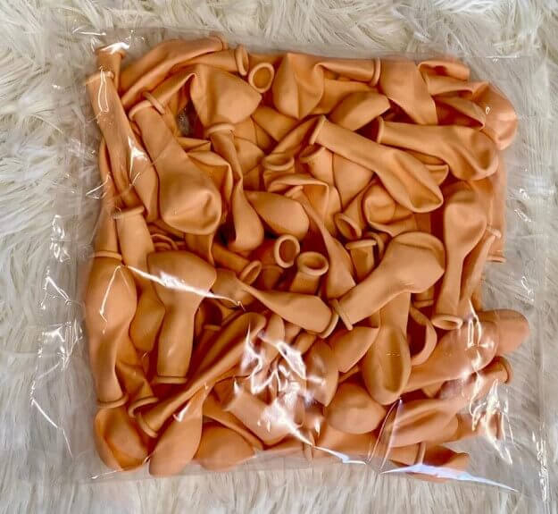 Set 100 baloane latex macaron portocaliu 13cm [4]