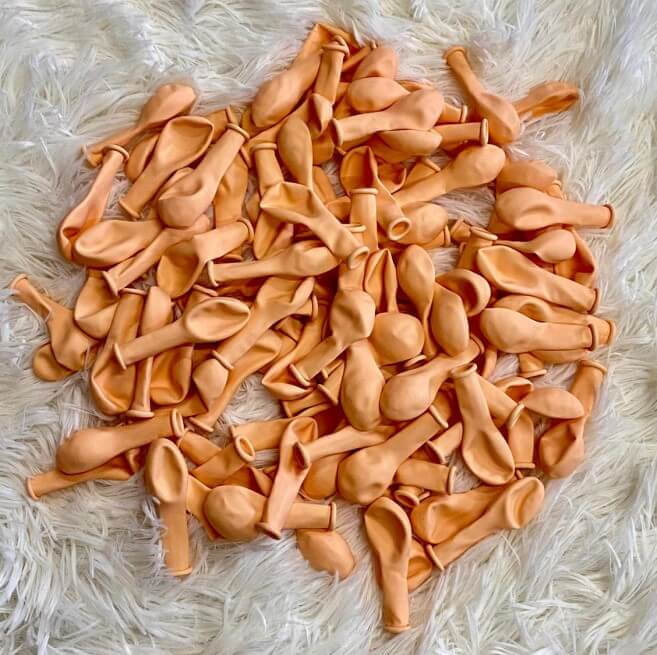 Set 100 baloane latex macaron portocaliu 13cm [3]
