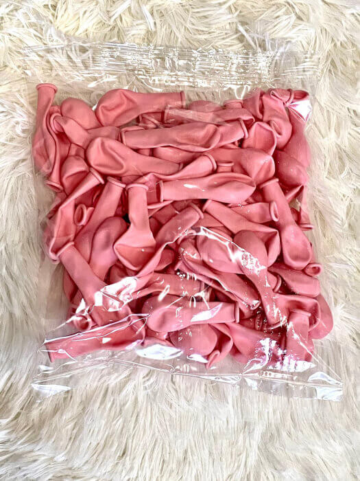 Set 100 baloane latex macaron roz deschis 13cm [5]