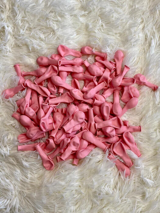 Set 100 baloane latex macaron roz deschis 13cm [4]