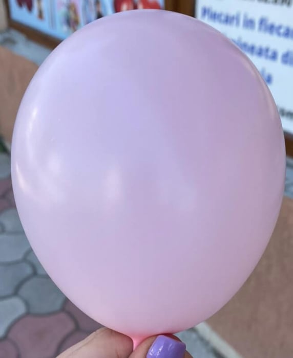 Set 100 baloane latex macaron roz deschis 13cm [3]
