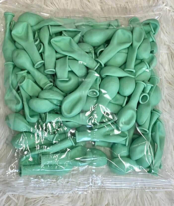 Set 100 baloane latex macaron verde 13cm [5]