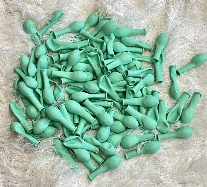 Set 100 baloane latex macaron verde 13cm [4]