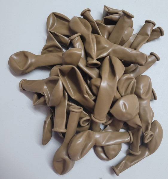 Set 100 baloane latex maro moka 13 cm [4]