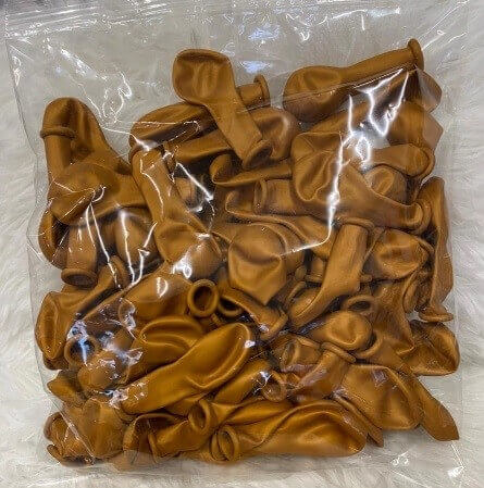 Set 100 baloane latex metalizat auriu 13 cm [4]