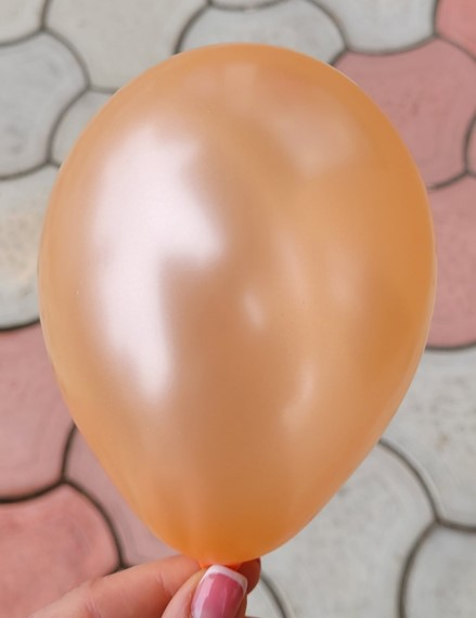 Set 100 baloane latex metalizat portocaliu deschis 13 cm [2]