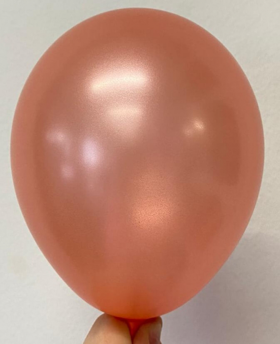 Set 100 baloane latex metalizat rose gold 13 cm [2]