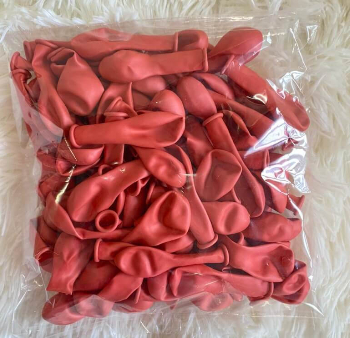 Set 100 baloane latex metalizat rose gold 13 cm [4]