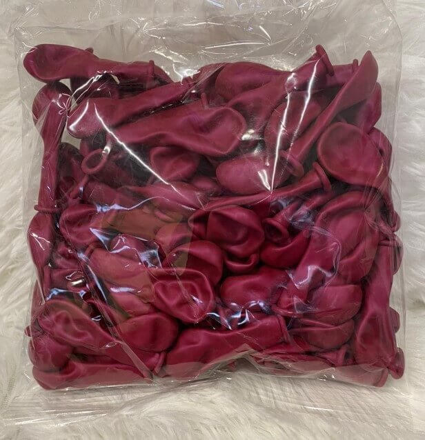 Set 100 baloane latex metalizat roz 13 cm [4]