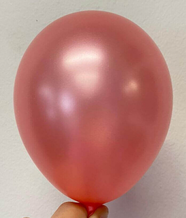 Set 100 baloane latex metalizat roz deschis 13 cm [2]