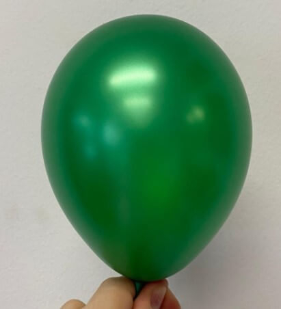 Set 100 baloane latex metalizat verde 13 cm [2]