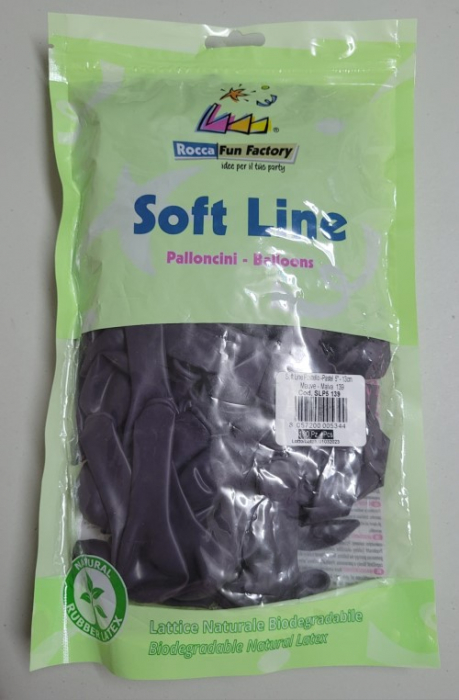 Set 100 baloane latex mov retro / malva 13 cm [5]