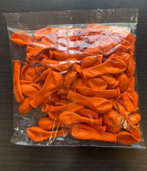 Set 100 baloane latex portocaliu 13 cm [5]