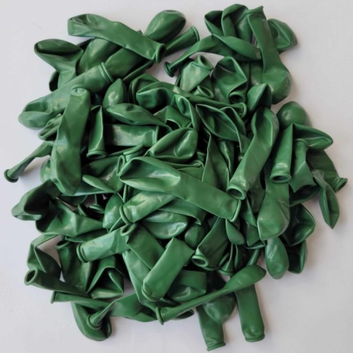 Set 100 baloane latex retro verde inchis 13 cm [4]
